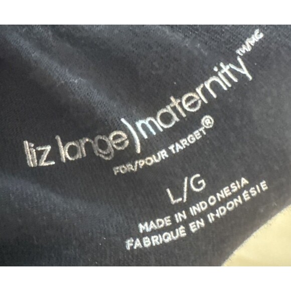 Liz Lange black maternity dress size large sleeveless V Neck Belted Braided Neck - Picture 7 of 8